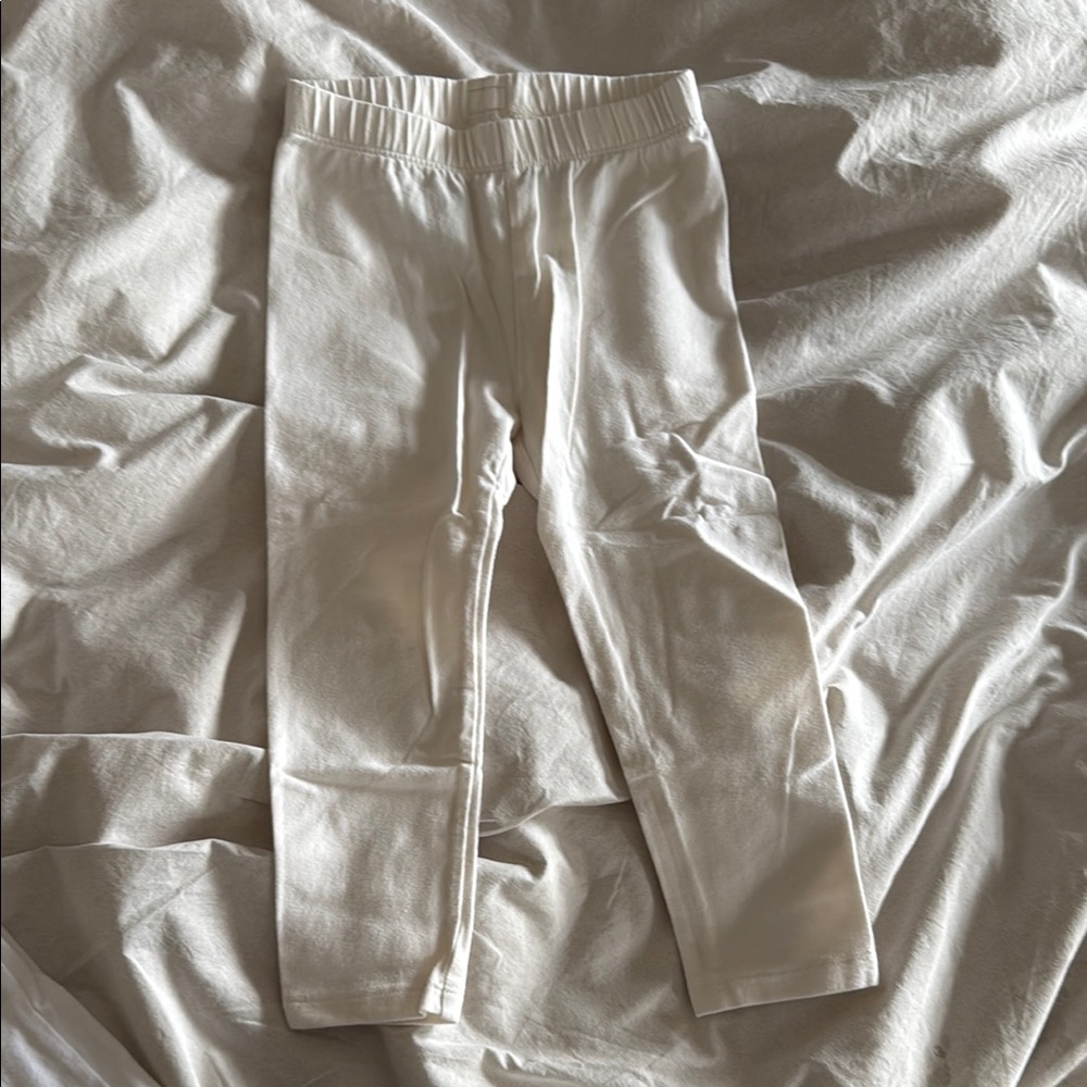 New Baby Gap Toddler Kids Cream Cotton Leggings size 2 years